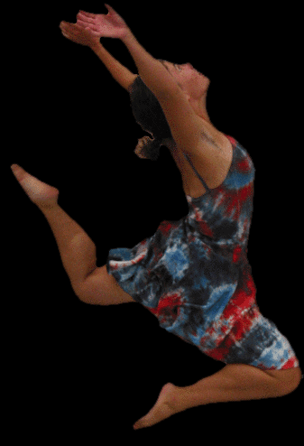 Dancer jumping in the air